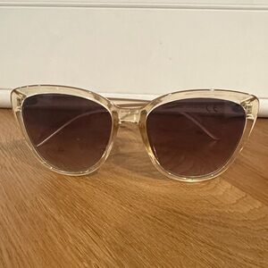 Rachel Zoe Transparent Gold Frame Sunglasses
